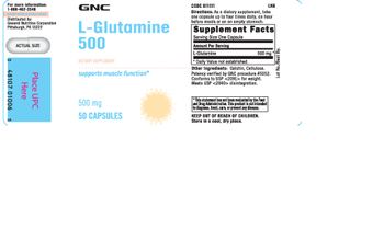 GNC L-Glutamine 500 - supplement