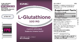 GNC L-Glutathione 500 mg - supplement