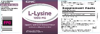 GNC L-Lysine 1000 mg - supplement