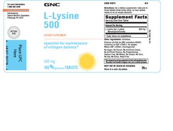 GNC L-Lysine 500 - supplement