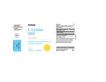 GNC L-Lysine 500 - supplement