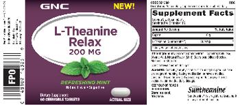 GNC L-Theanine Relax 200 mg Refreshing Mint - supplement