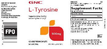 GNC L-Tyrosine 500 mg - supplement