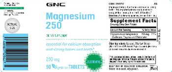 GNC Magnesium 250 - supplement