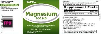GNC Magnesium 500 mg - supplement