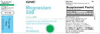 GNC Magnesium 500 - supplement