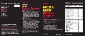 GNC Mega Men Diabetic Support - supplement