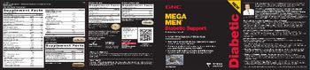 GNC Mega Men Diabetic Support Blood Glucose Support - supplement