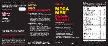 GNC Mega Men Diabetic Support - supplement