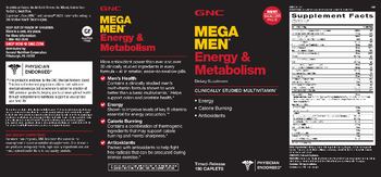 GNC Mega Men Energy & Metabolism - supplement