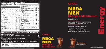 GNC Mega Men Energy & Metabolism Chocolate - supplement