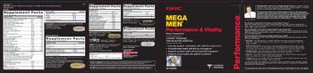 GNC Mega Men Performance & Vitality Double Strength Fish Oil - supplement