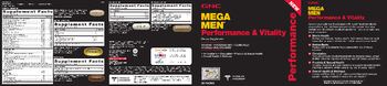 GNC Mega Men Performance & Vitality Vitality & Sexual Health - supplement