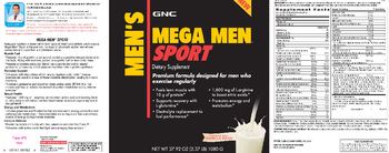GNC Mega Men Sport Vanilla Bean - supplement