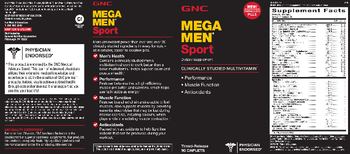 GNC Mega Men Sport - supplement