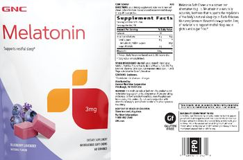 GNC Melatonin 3 mg Blueberry Lavender - supplement