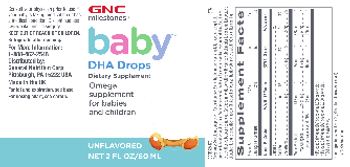 GNC Milestones Baby DHA Drops Unflavored - supplement