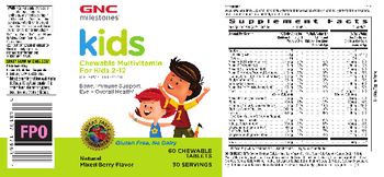 GNC Milestones Kids Chewable Multivitamin Natural Mixed Berry Flavor - supplement