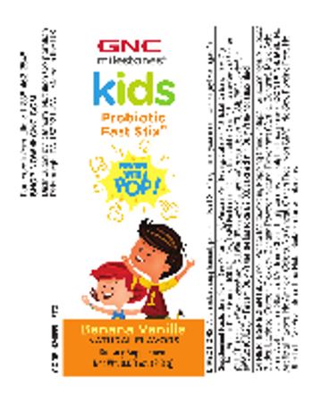 GNC Milestones Kids Probiotic Fast Stix Banana Vanilla - supplement