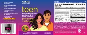 GNC Milestones Teen Gummy Multivitamin for Teens 12-17 - supplement