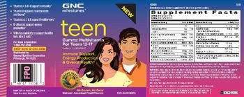 GNC Milestones Teen Gummy Multivitamin For Teens 12-17 - supplement