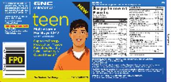 GNC Milestones Teen Multivitamin For Boys 12-17 - supplement