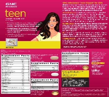 GNC Milestones Teen Vitapak For Girls 12-17 Bone Support Complex - supplement