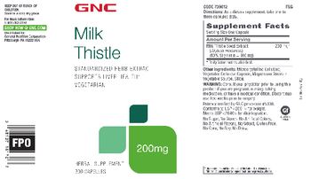 GNC Milk Thistle 200 mg - herbal supplement