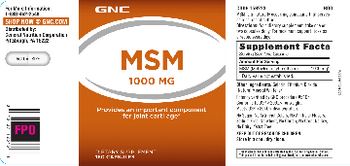 GNC MSM 1000 mg - supplement