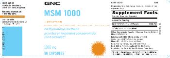GNC MSM 1000 - supplement