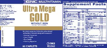 GNC Multivitamin Ultra Mega Gold Without Iron - supplement