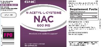 GNC N-Acetyl-L-Cysteine NAC 600 mg - supplement