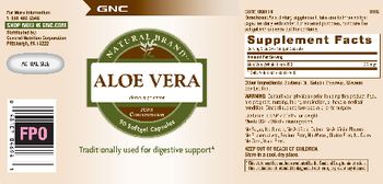 GNC Natural Brand Aloe Vera 200:1 Concentration - supplement