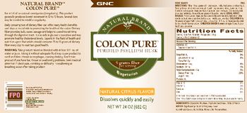 GNC Natural Brand Colon Pure Natural Citrus Flavor - 