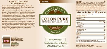 GNC Natural Brand Colon Pure Unflavored - supplement
