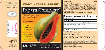 GNC Natural Brand Papaya Complete - supplement