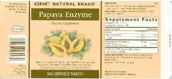 GNC Natural Brand Papaya Enzyme - supplement