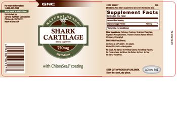 GNC Natural Brand Shark Cartilage - supplement