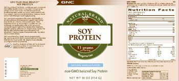 GNC Natural Brand Soy Protein Natural Vanilla Flavor - 