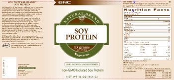 GNC Natural Brand Soy Protein Unflavored/Unsweetened - 