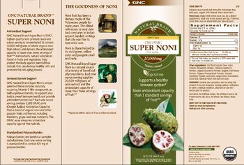 GNC Natural Brand Super Noni 20,000 mg - supplement