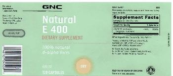 GNC Natural E 400 - supplement