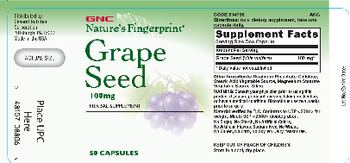GNC Nature's Fingerprint Grape Seed 100 mg - herbal supplement