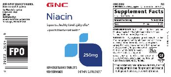 GNC Niacin 250 mg - supplement