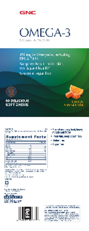 GNC Omega-3 Citrus Natural Flavor - omega3 supplement