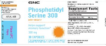 GNC Phosphatidyl Serine 300 - supplement