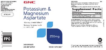 GNC Potassium & Magnesium Aspartate 250 mg - supplement