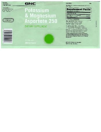 GNC Potassium & Magnesium Aspartate 250 - supplement