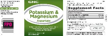 GNC Potassium & Magnesium Aspartate - supplement
