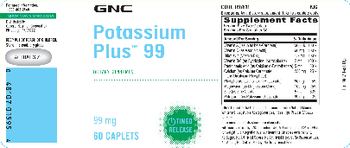 GNC Potassium Plus 99 - supplement